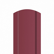 Штакетник металлический полукруглый 85мм 0,45 мм. Красное вино (RAL 3005)