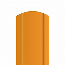 Штакетник металлический полукруглый 85мм 0,45 мм. Чистый оранжевый (RAL 2004)