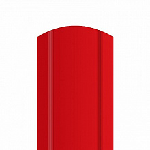 Штакетник металлический полукруглый 85мм 0,45 мм. Красный насыщенный (RAL 3020)