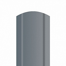 Штакетник металлический полукруглый 85мм 0,45 мм. Серый (RAL 7004)