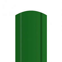 Штакетник металлический полукруглый 85мм 0,45 мм. Зеленый лист (RAL 6002)