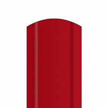 Штакетник металлический полукруглый 85мм 0,45 мм. Красный рубин (RAL 3003)