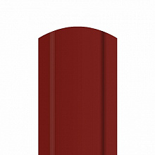 Штакетник металлический полукруглый 85мм 0,45 мм. Красная окись (RAL 3009)